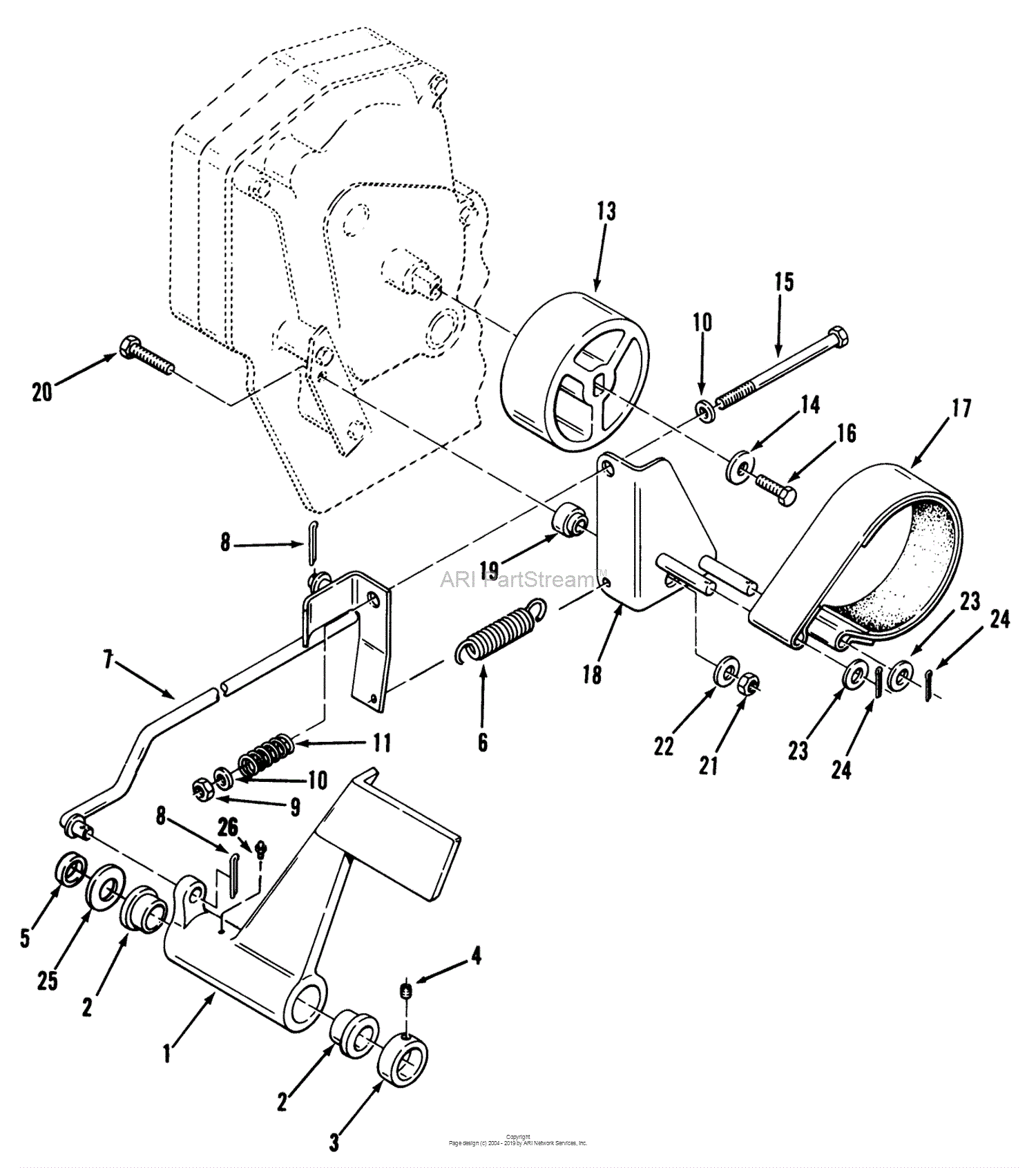 Toro 31-10K801, 310-8 Garden Tractor, 1990 Parts Diagram for CLUTCH ...