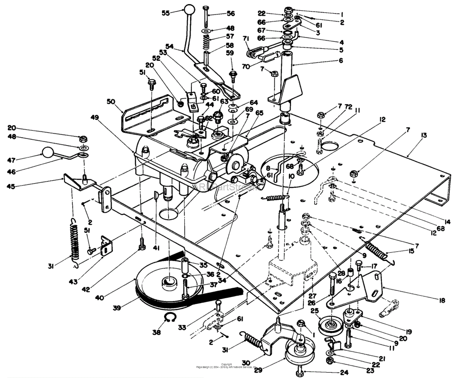 Toro 56128, 8-25 Rear Engine Rider, 1990 (SN 0000001-0999999) Parts ...