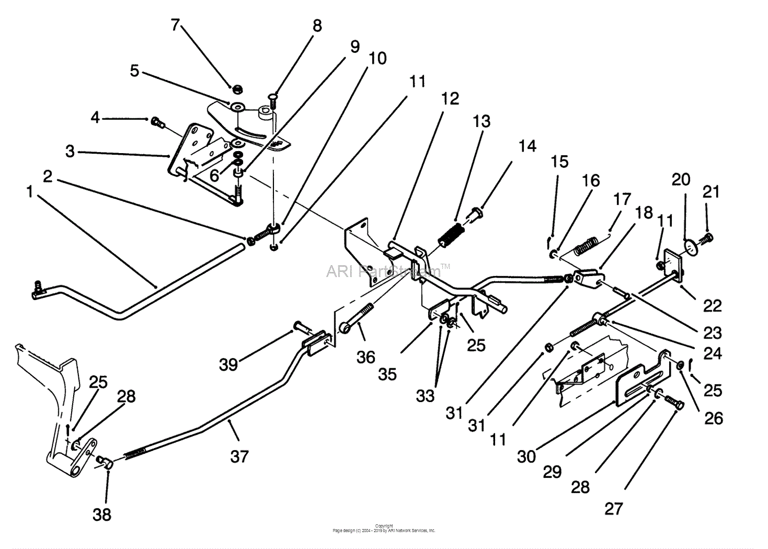 Toro 72081, 246-H Yard Tractor, 1993 (SN 3900001-3999999) Parts Diagram ...