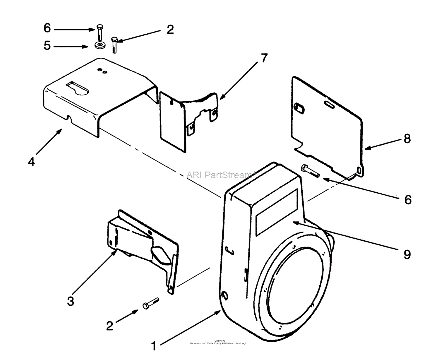 Toro 73320, 3108 Garden Tractor, 1993 (SN 39000013999999) Parts Diagram for BAFFLES AND SHROUDS