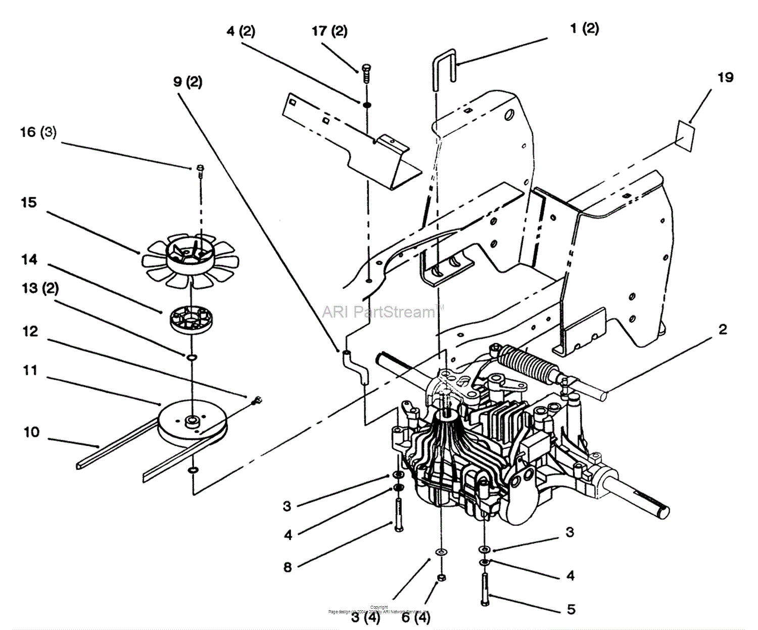 Toro 72042, 264-6 Yard Tractor, 1994 (SN 4900001-4999999) Parts Diagram ...