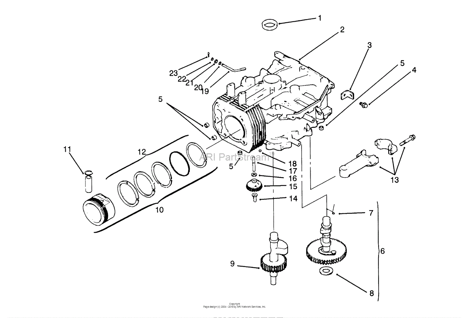 Toro 72062, 264-6 Yard Tractor, 1995 (SN 5900001-5900227) Parts Diagram ...