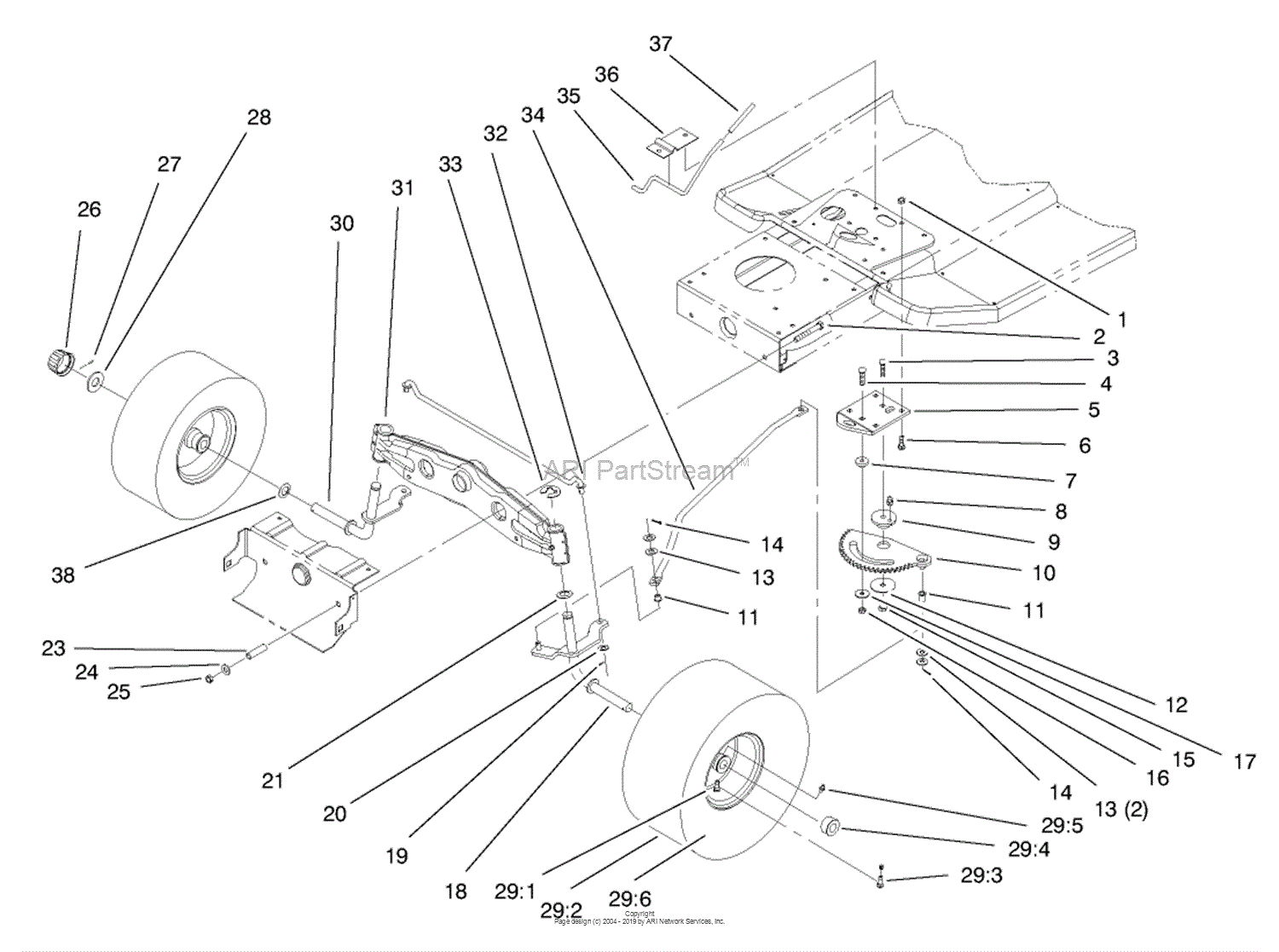 Toro 71185, 13-38XL Lawn Tractor, 1998 (SN 8900001-8999999) Parts ...