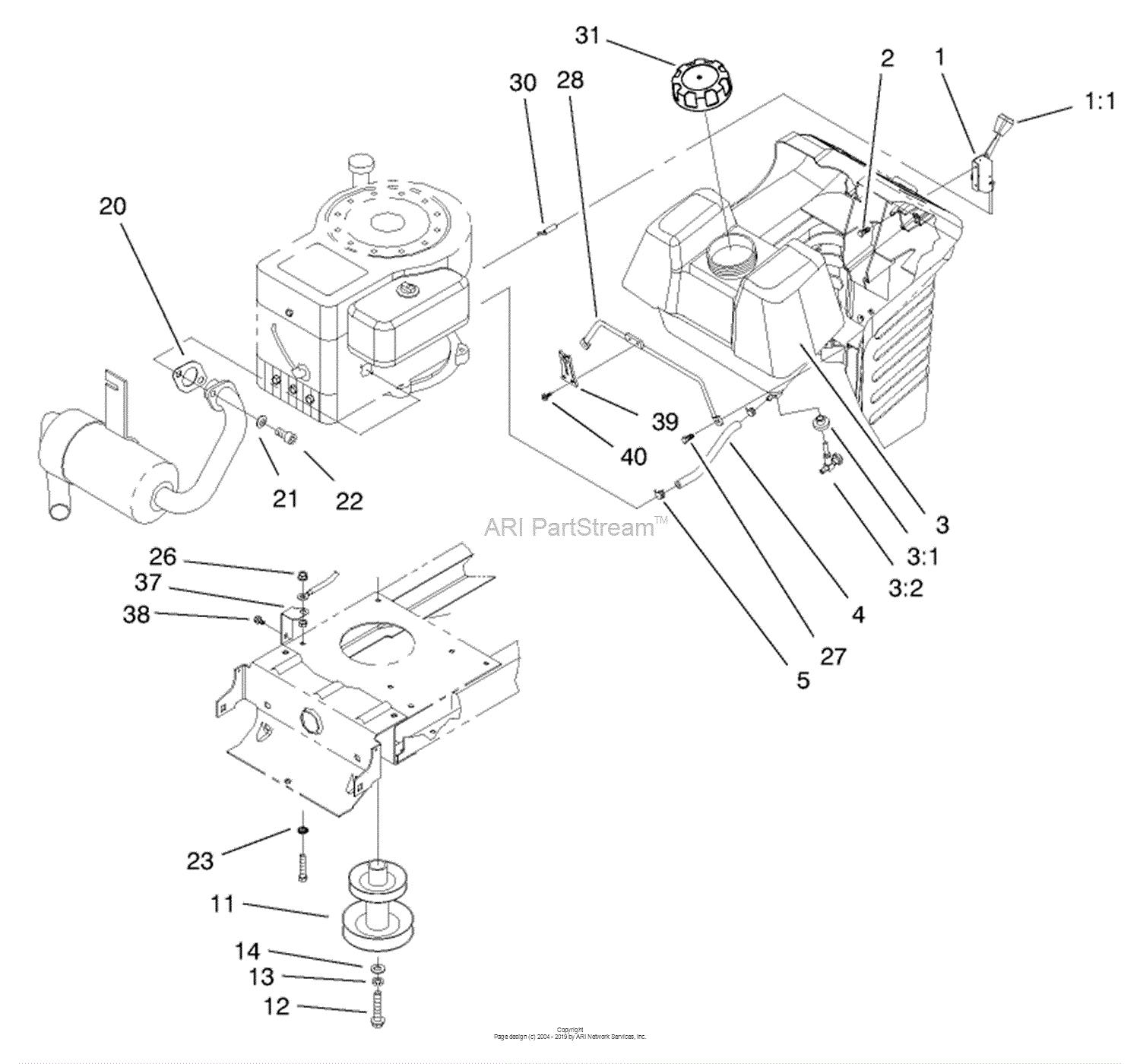 Toro 71189, 12-32XL Lawn Tractor, 1998 (SN 8900001-8999999) Parts ...