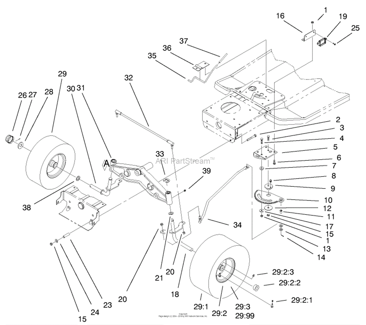 Toro 71197, 17-44HXL Lawn Tractor, 2000 (SN 200000001-200999999) Parts ...