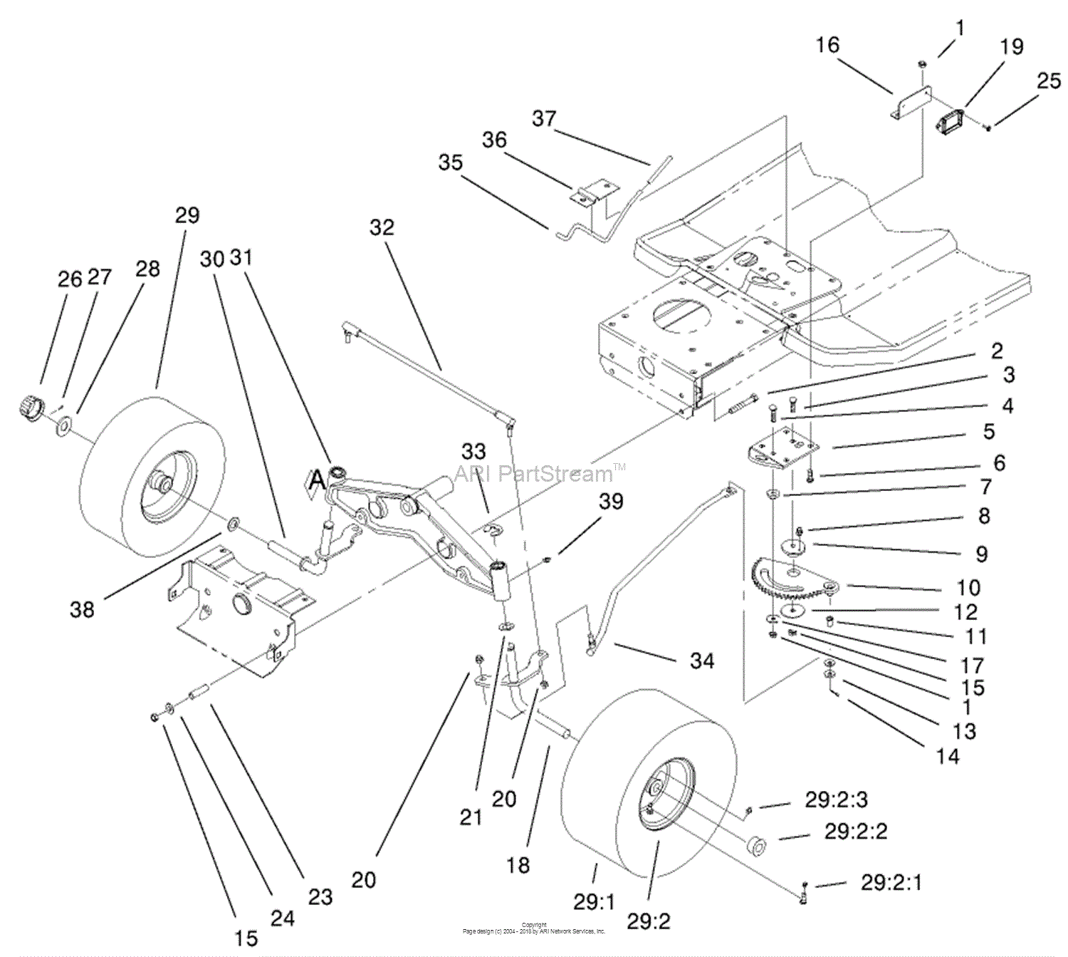 Toro 71212, 17-44HXL Lawn Tractor, 2000 (SN 200000001-200999999) Parts ...