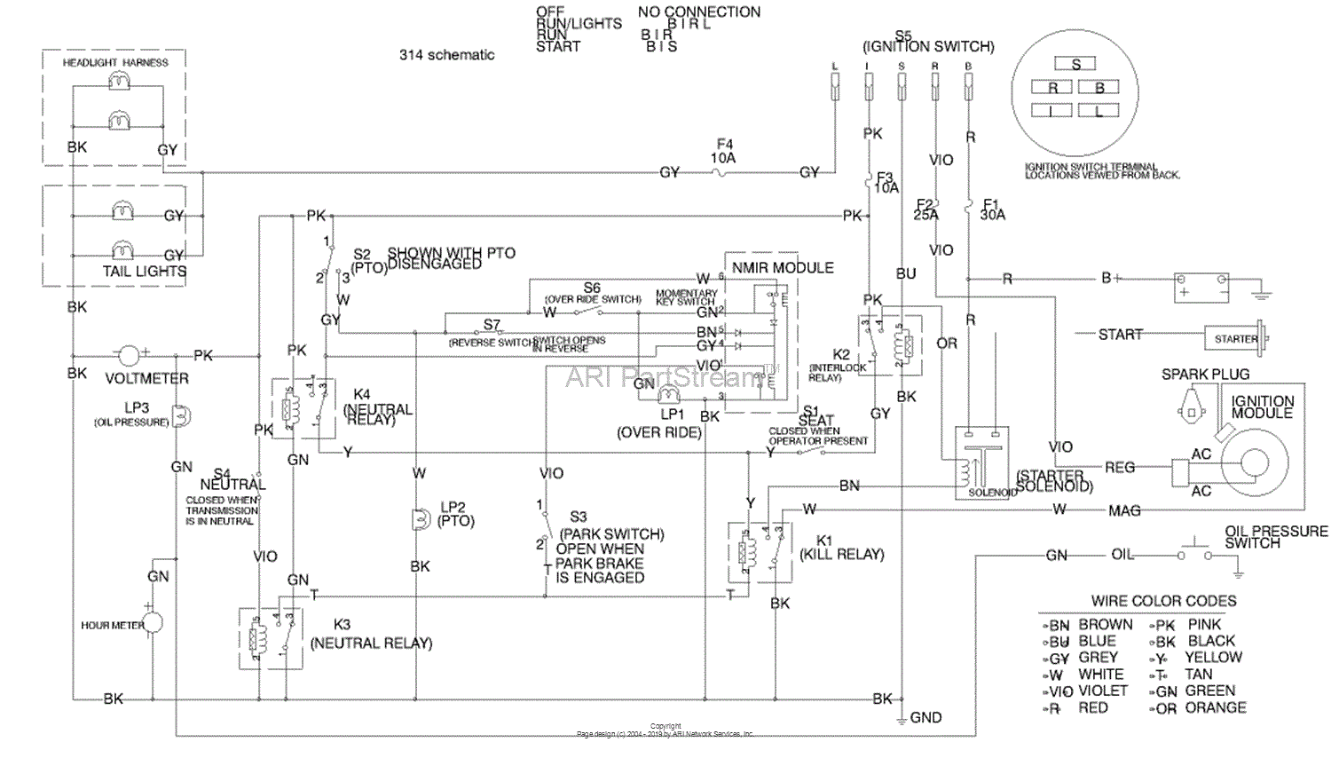 Toro 73449, 314-8 Garden Tractor, 2000 (SN 200000001-200999999) Parts ...