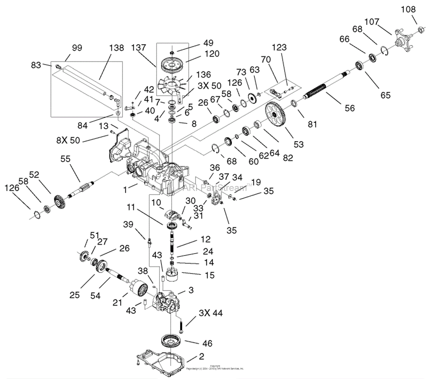 Toro 74701, Z17-52 TimeCutter Z Riding Mower, 2001 (SN 210000001 ...