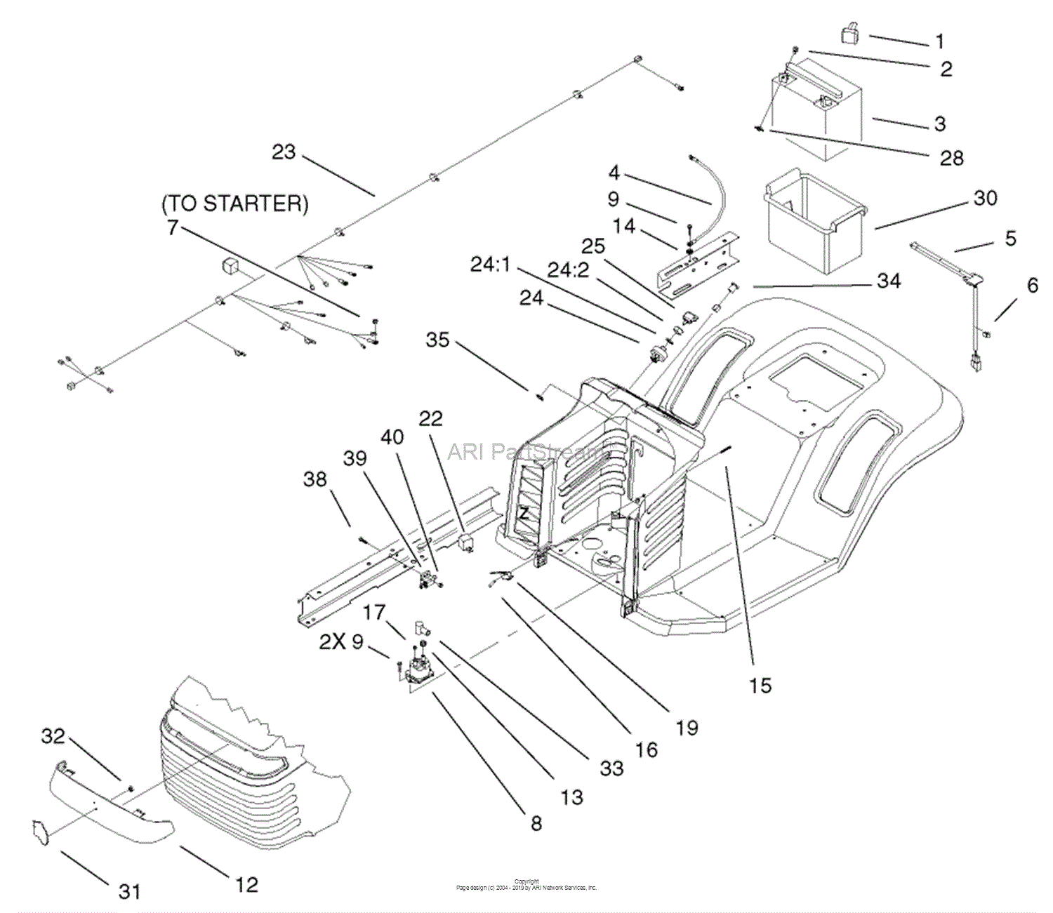 Toro 71199, 12-32XL Lawn Tractor, 2001 (SN 210000001-210999999) Parts