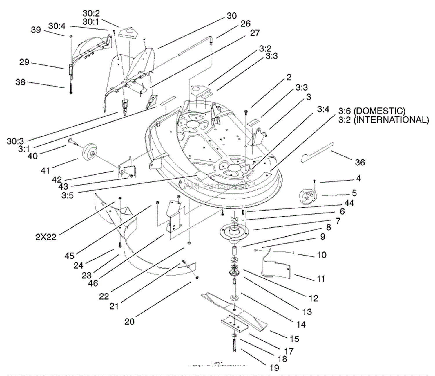 Toro 71227, 16-38HXL Lawn Tractor, 2001 (SN 210000001-210999999) Parts ...