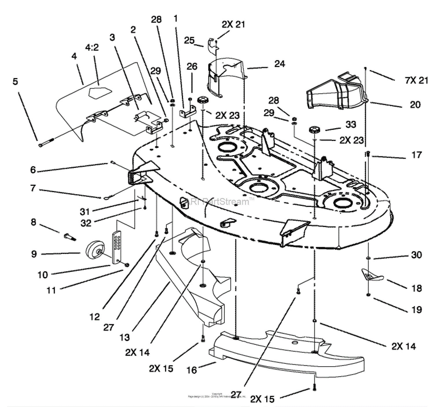 Toro 71228, 17-44HXL Lawn Tractor, 2002 (SN 220010001-220999999) Parts ...