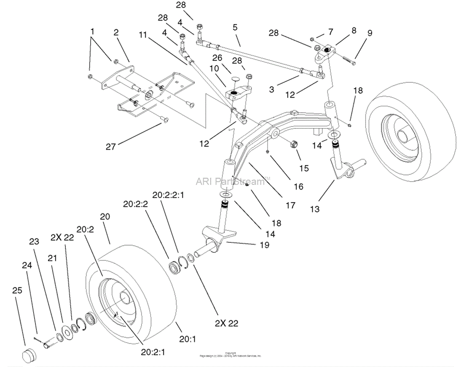 Toro 73542, 520xi Garden Tractor, 2002 (SN 220000001-220999999) Parts ...