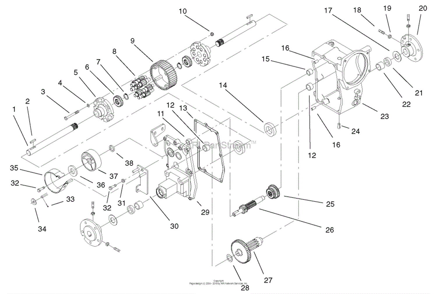 Toro 73590, 523Dxi Garden Tractor, 2001 (SN 210000001-210999999) Parts ...