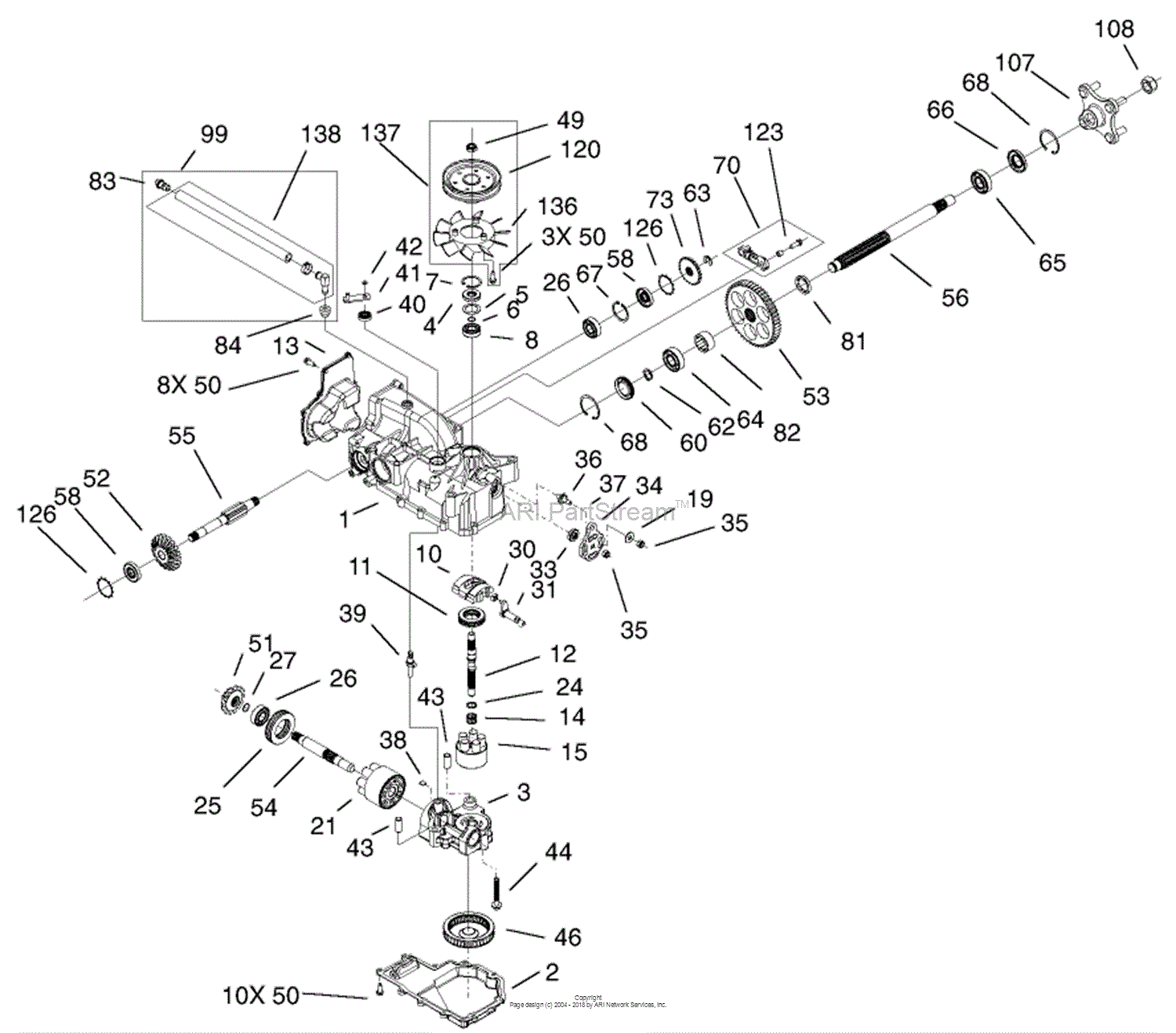 Toro 74801, Z18-52 TimeCutter Z Riding Mower, 2002 (SN 220000001 ...