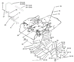 Toro 74601, 17K-44ZX TimeCutter ZX Riding Mower, 2003 (SN 