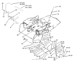 Toro 74801, 18-52ZX TimeCutter ZX Riding Mower, 2003 (SN 230000001 