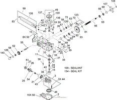 Toro 74702, 18-52ZX TimeCutter ZX Riding Mower, 2004 (SN 240000001 