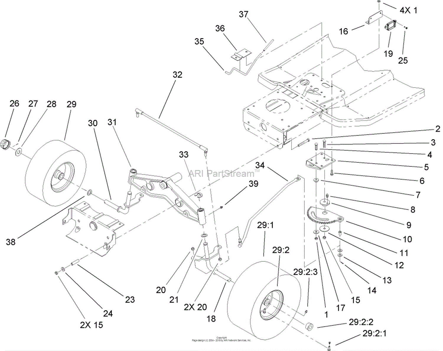 Toro 71429, XL 440H Lawn Tractor, 2005 (SN 250000001-250999999) Parts ...