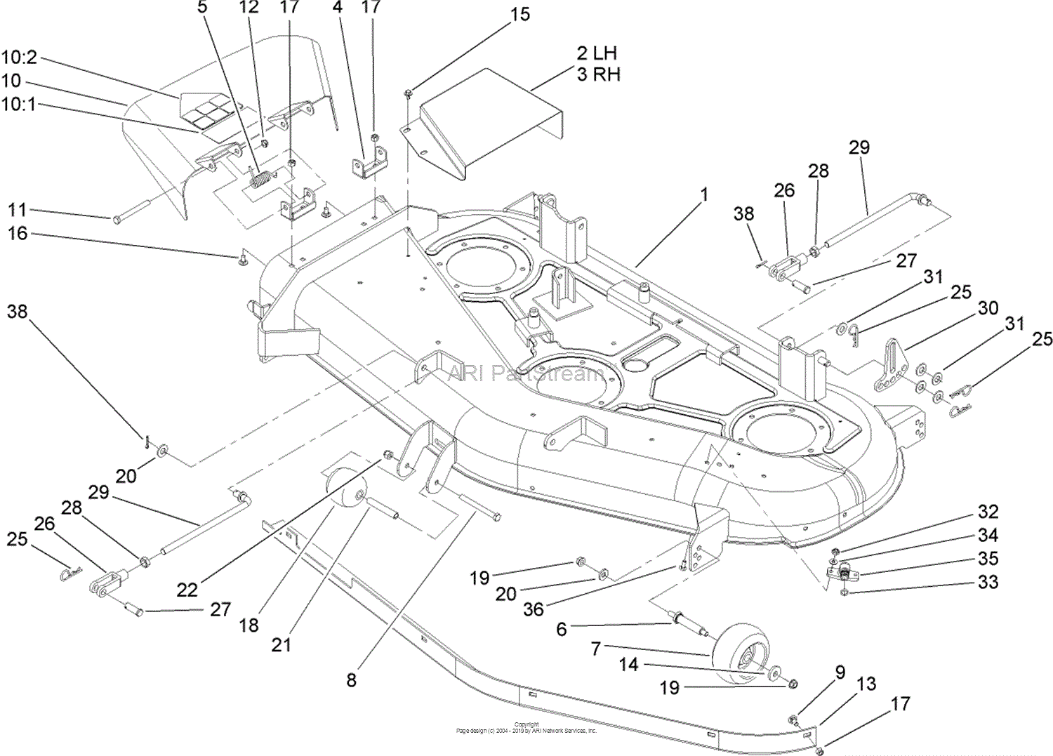 Toro 74407, TimeCutter ZX525 Riding Mower, 2005 (SN 250000001-250999999 ...