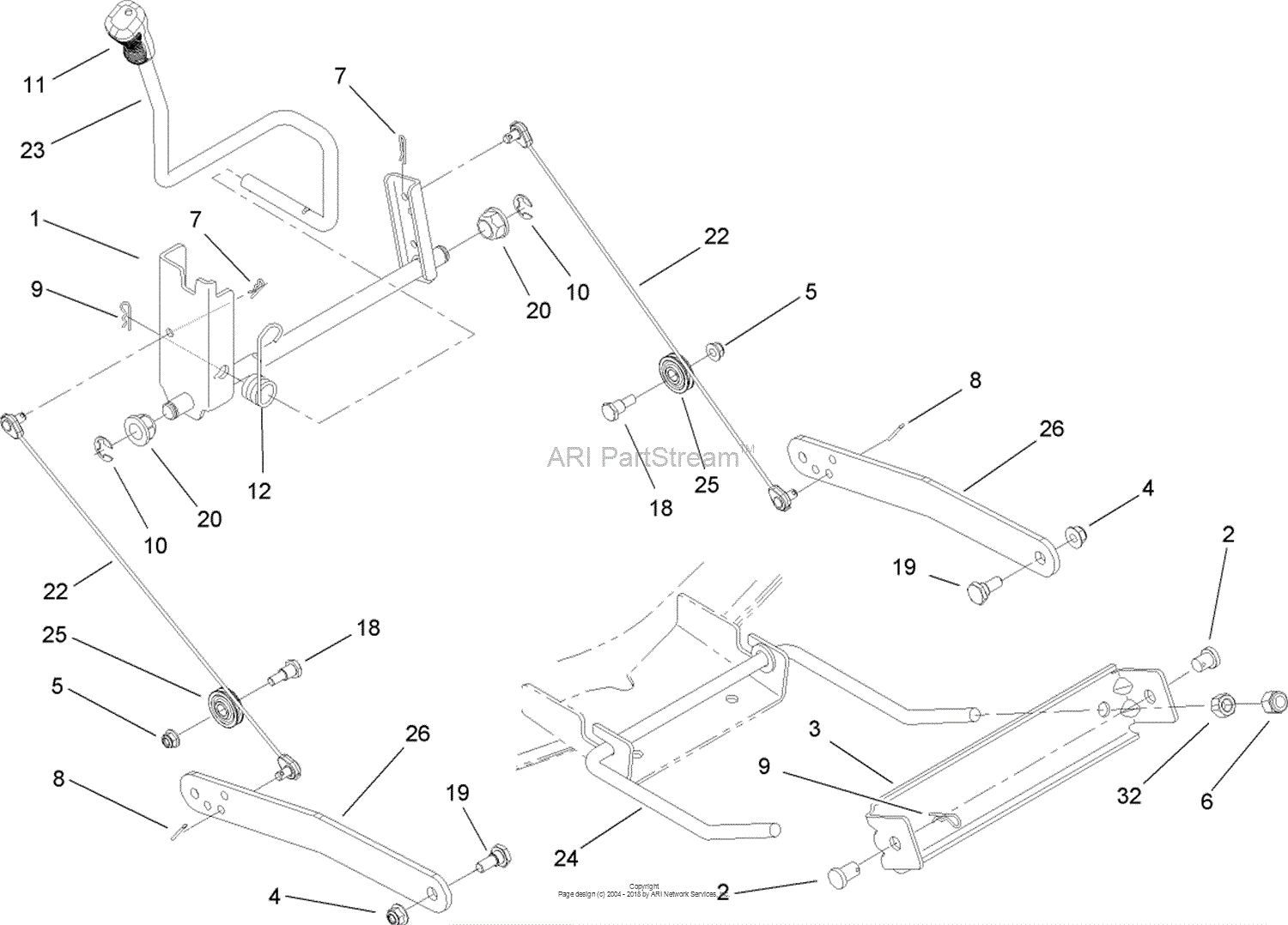 Toro 13AP60RP744, LX500 Lawn Tractor, 2006 (SN 1A096B50000-) Parts ...