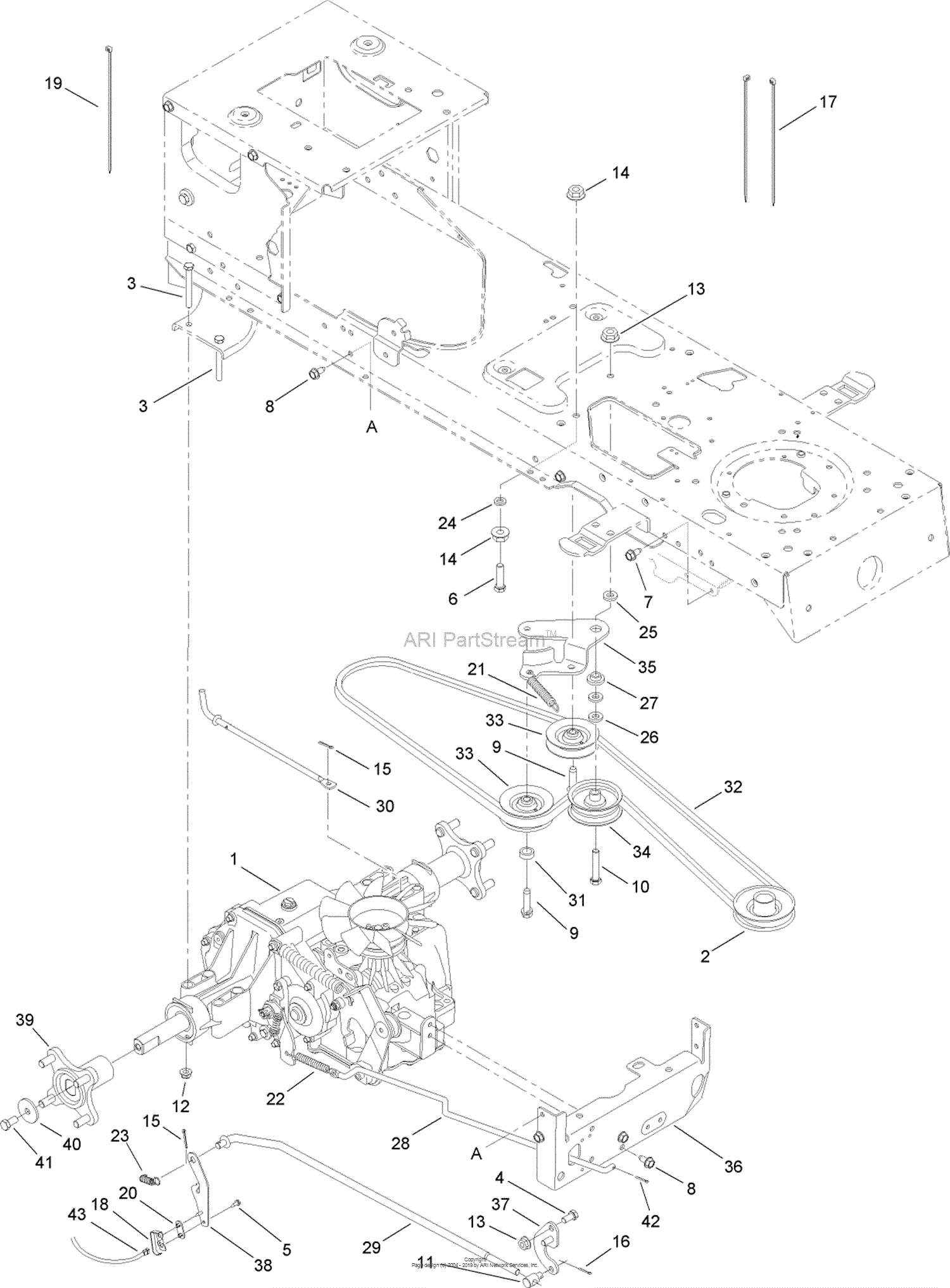 Toro 14ak81rk544, Gt2300 Garden Tractor, 2006 (sn 1a186h30000-) Parts 