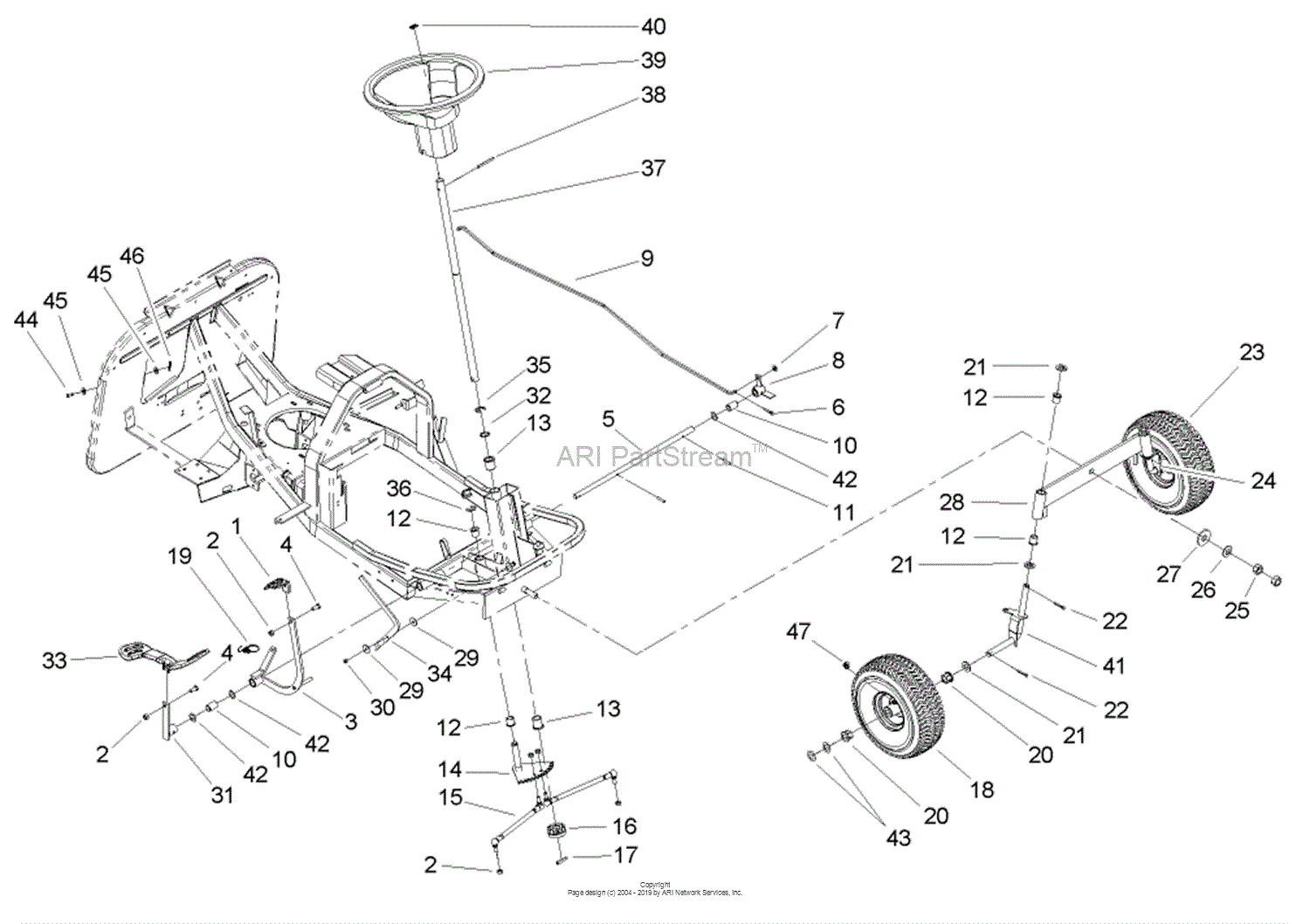 Toro 70186, H132 Rear-Engine Riding Mower, 2006 (SN 260000001-260999999 ...