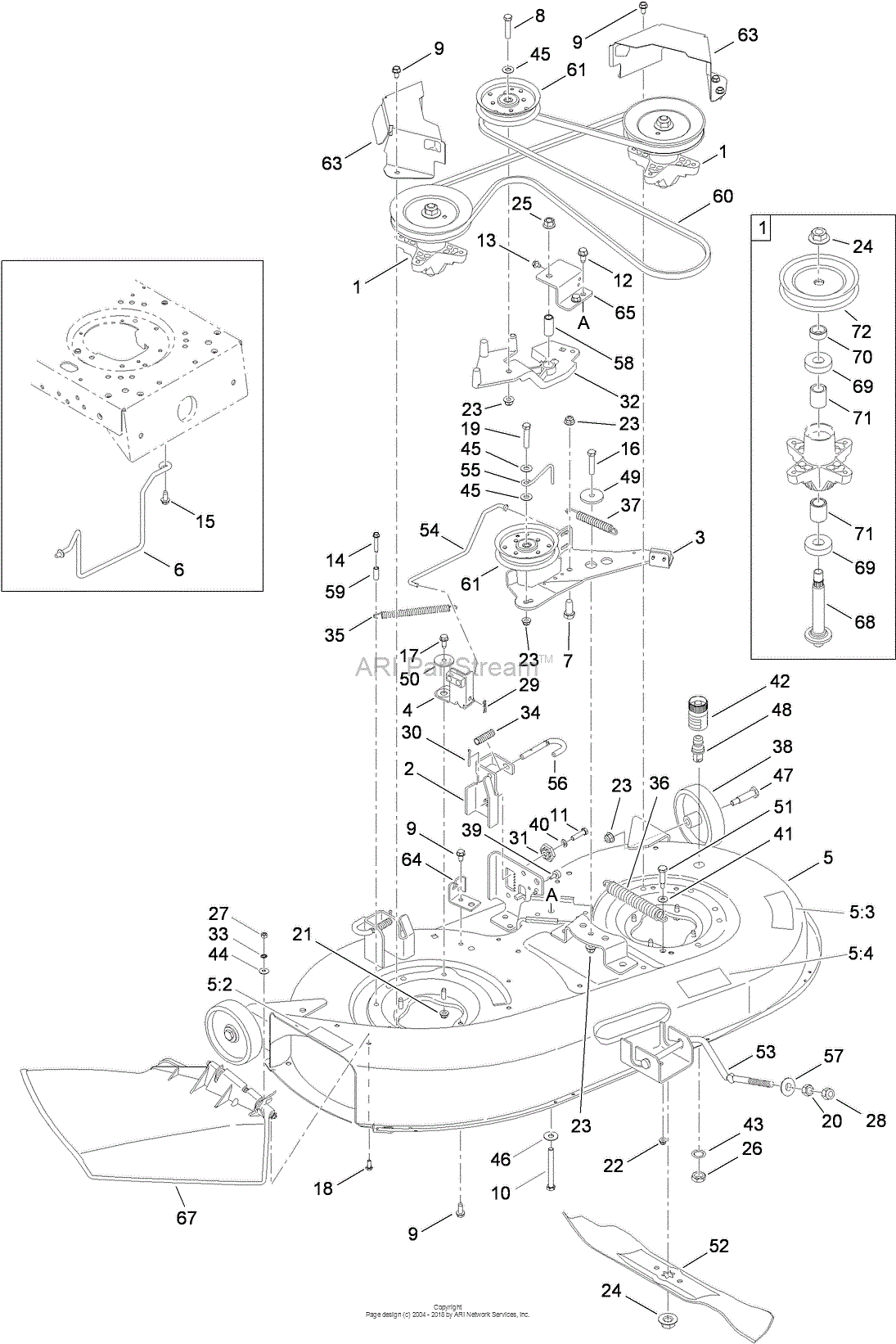 Toro 13AX60RG848, LX423 Lawn Tractor, 2009 (SN 1-1) Parts Diagram for ...