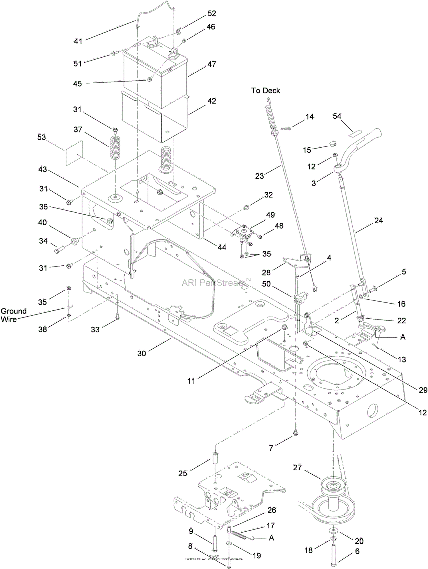 Toro 13AX60RG848, LX423 Lawn Tractor, 2009 (SN 1-1) Parts Diagram for ...