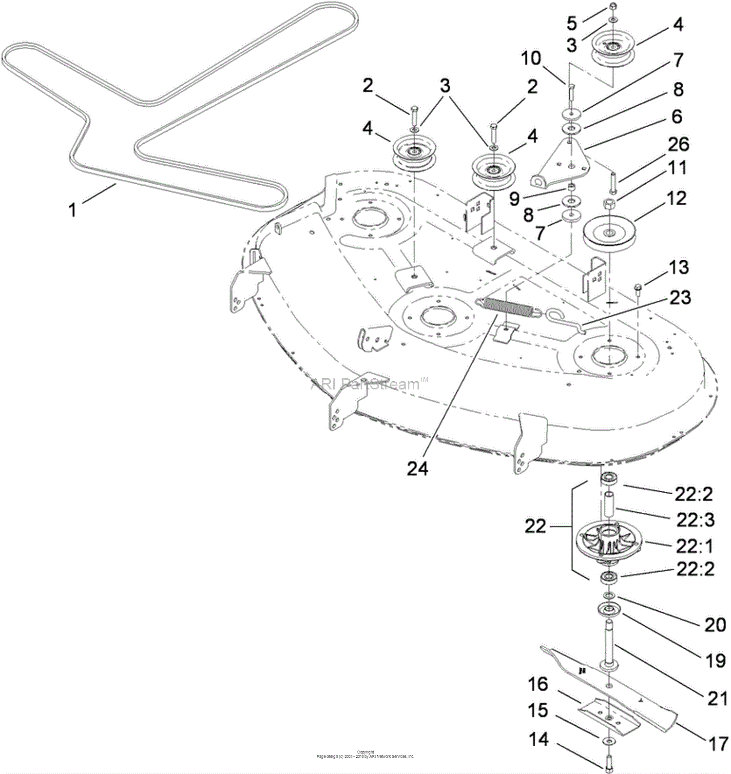 Toro 74391, TimeCutter Z5000 Riding Mower, 2009 (SN 290000001290000225