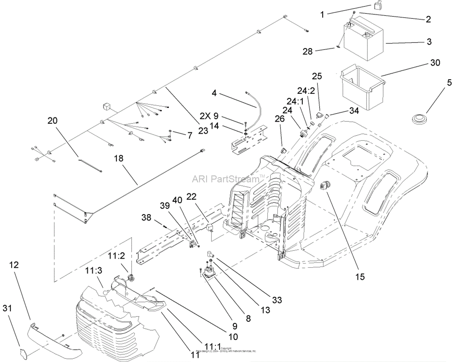 Toro 71253, XL 440H Lawn Tractor, 2009 (SN 290000001-290999999) Parts ...