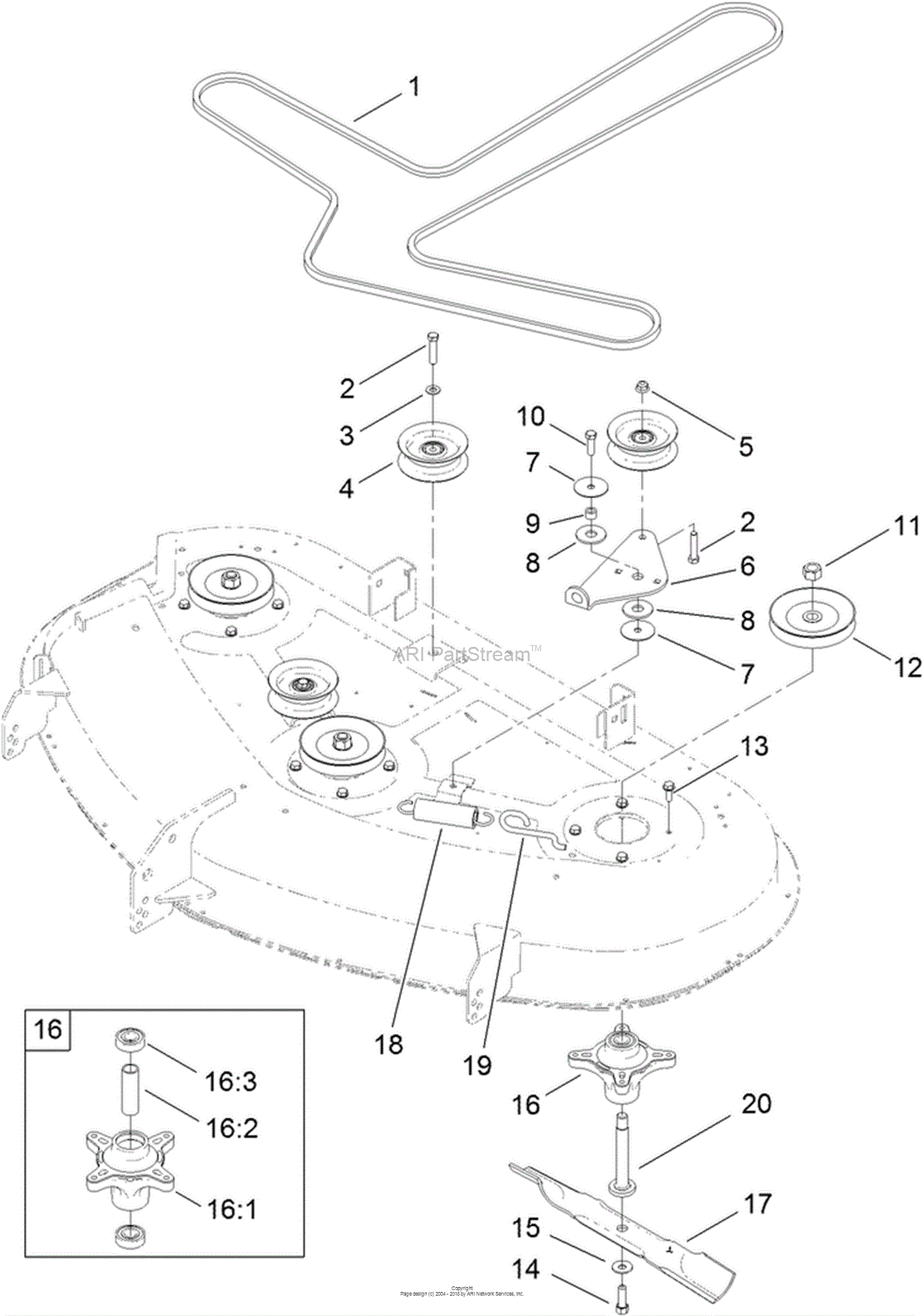 Toro timecutter 50 discount inch deck parts