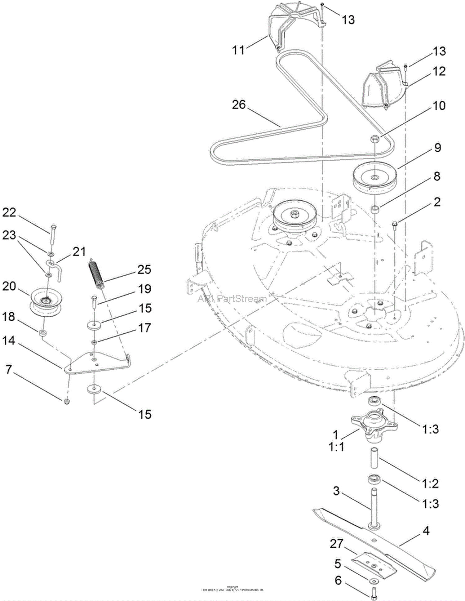 Toro 71255, XLS 420T Lawn Tractor, 2012 (SN 312000001-312999999) Parts ...