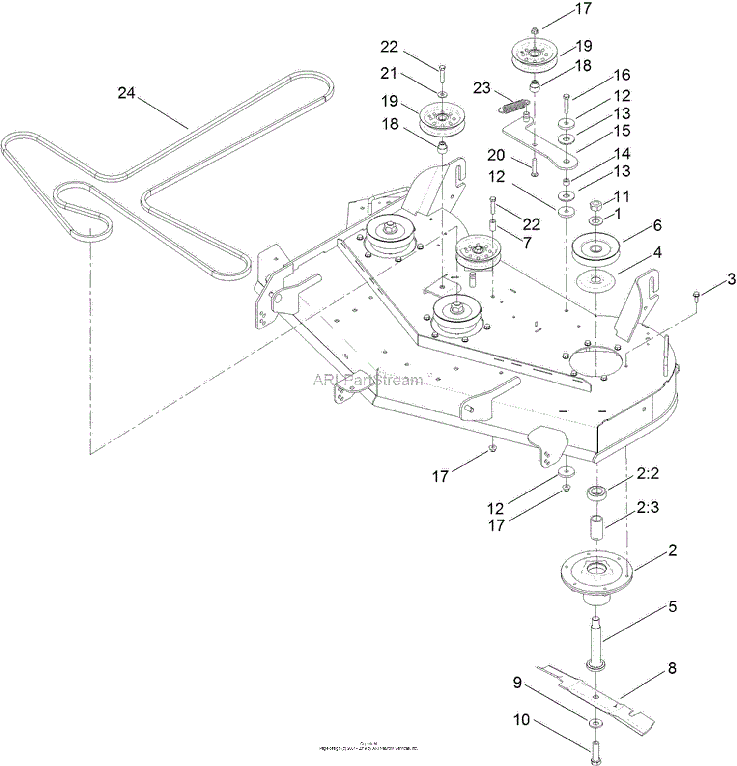 Toro 74845, TITAN ZX4820 Zero-Turn-Radius Riding Mower, 2013 (SN 