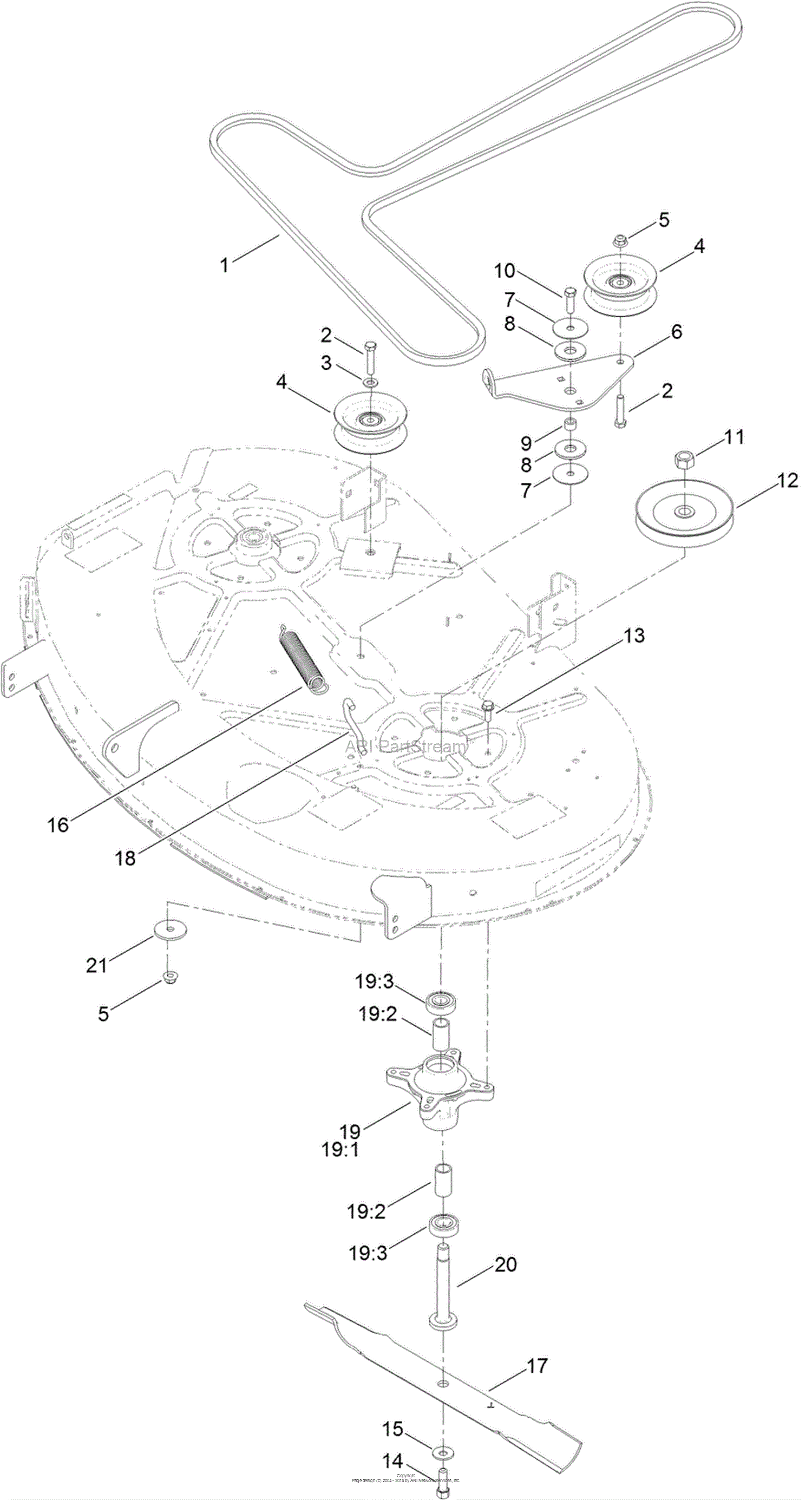 Toro 74721, TimeCutter SS 4225 Riding Mower, 2015 (SN 315000001 ...