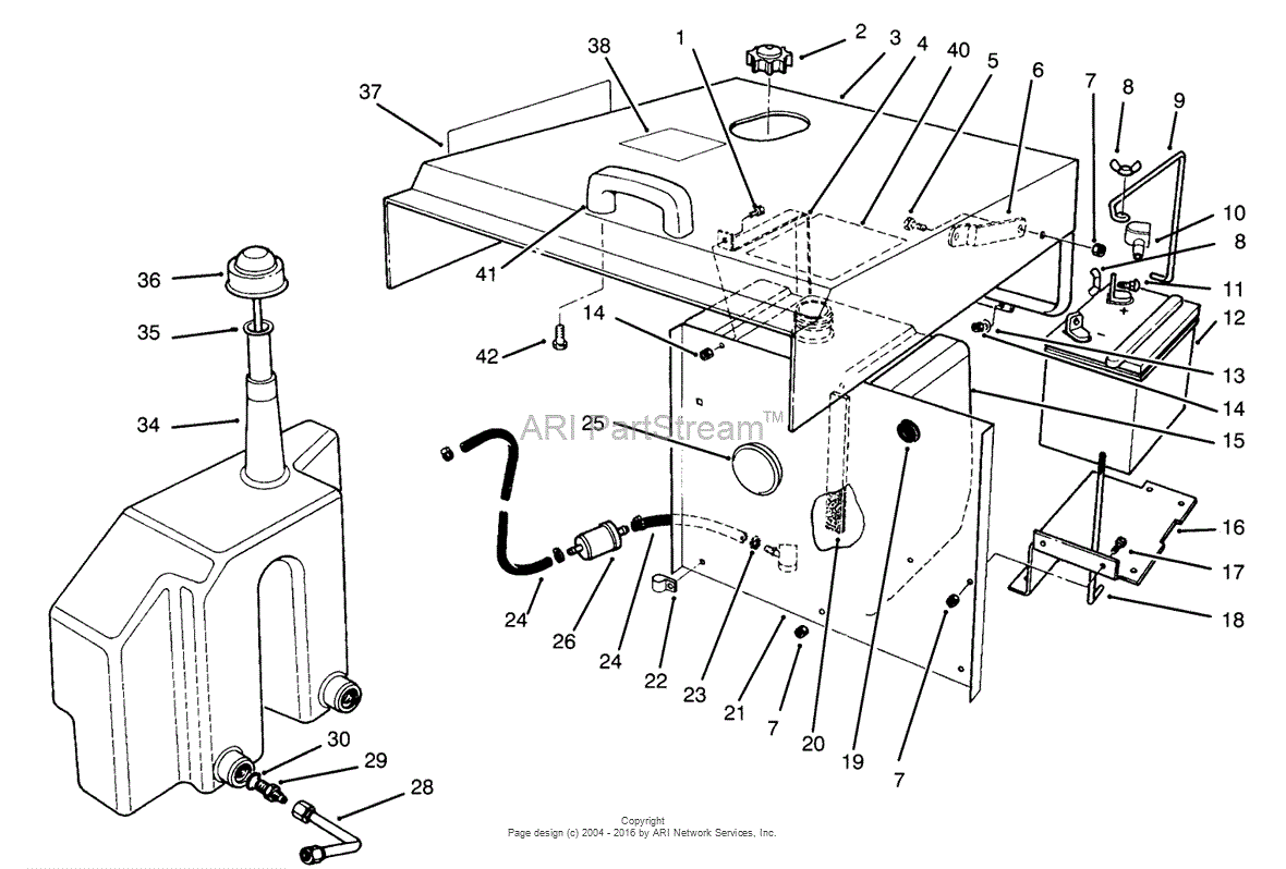 Toro 30610, Proline 120, 1995 (SN 590001-591299) Parts Diagram for HOOD ...