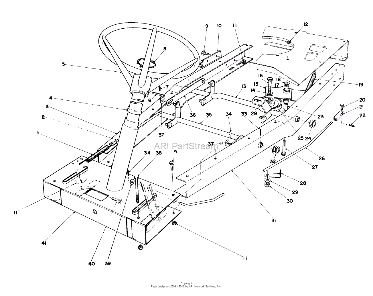 Toro 56125, 7-25 Rear Engine Rider, 1987 (SN 7000001-7999999) Parts ...