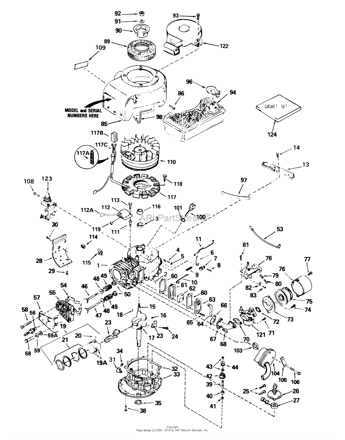 Toro 56125, 7-25 Rear Engine Rider, 1987 (SN 7000001-7999999) Parts ...