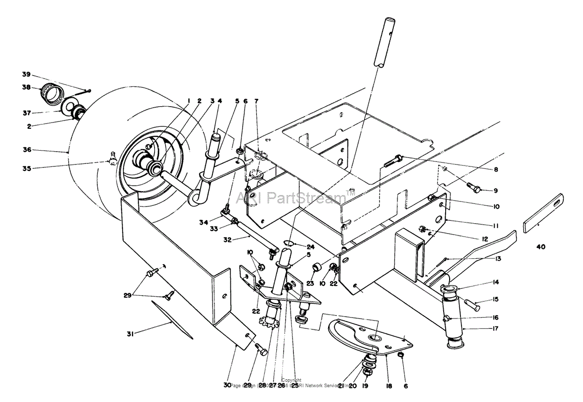 Toro 56138, 8-32 Rear Engine Rider, 1984 (SN 4000001-4999999) Parts ...