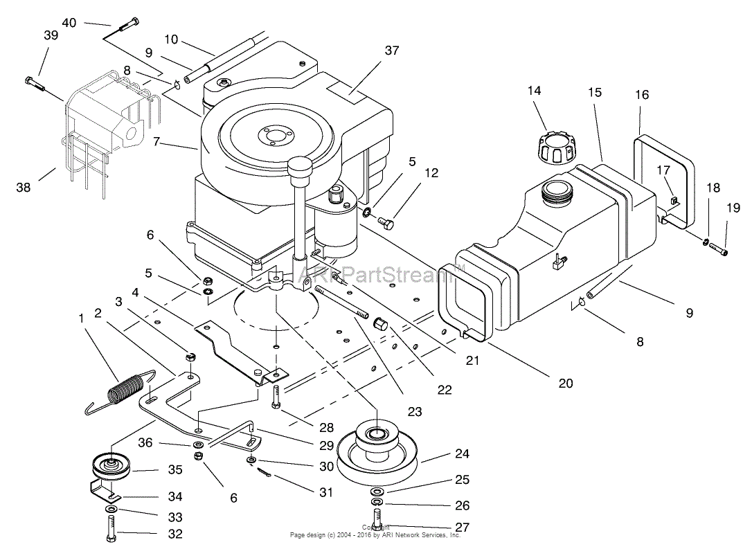 Toro 70171, 12-32 Rear Engine Rider, 2001 (SN 210000001-210999999 ...