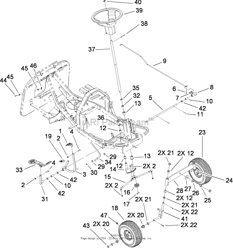 Toro 70186, H132 Rear-Engine Riding Mower, 2007 (SN 260732867-270805635 ...