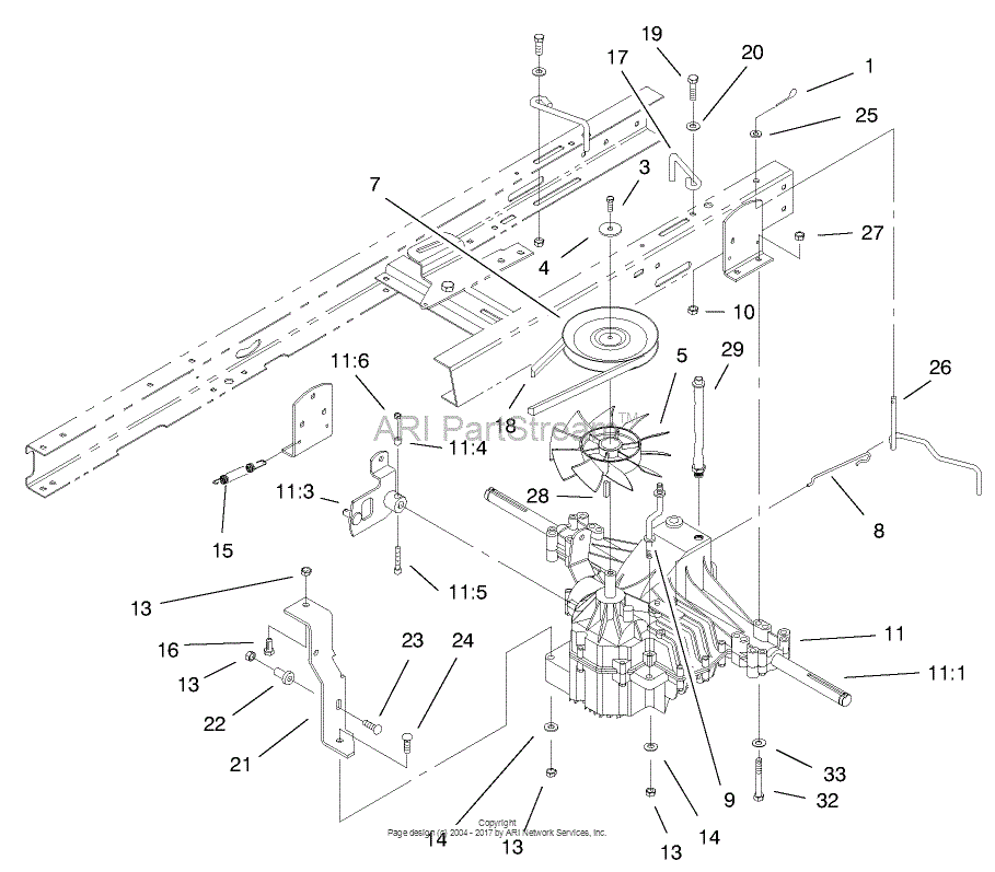 Toro 71280, 17-44HXLE Lawn Tractor, 2000 (SN 200000001-200999999) Parts ...