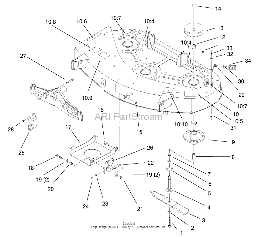 Toro 71212, 17-44HXL Lawn Tractor, 2000 (SN 200000001-200999999) Parts ...