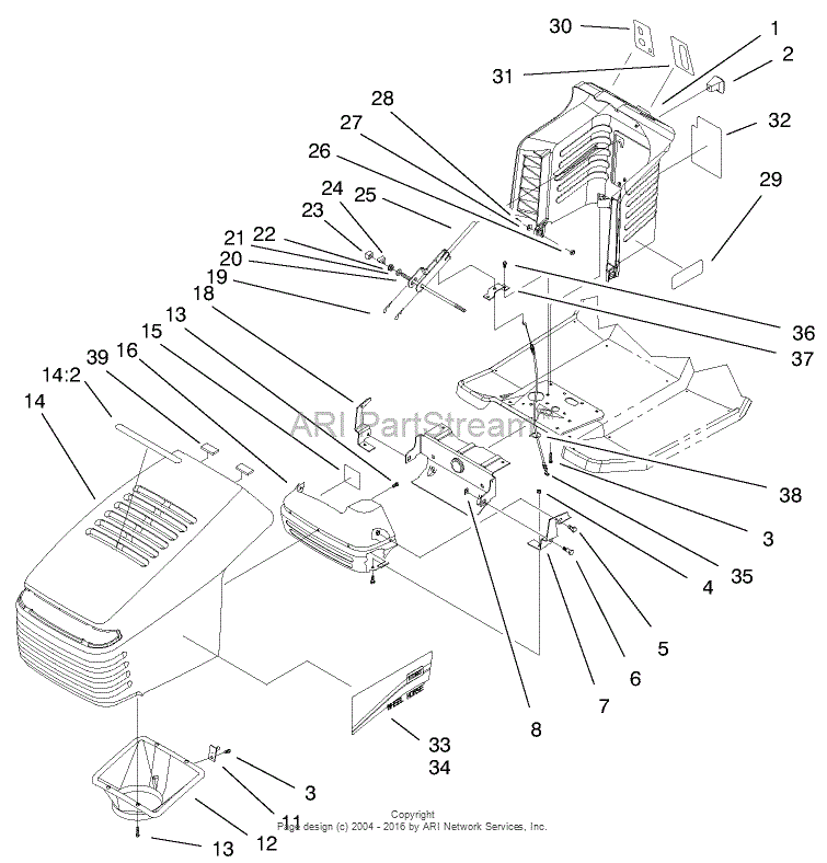 Toro 71221, 15-38HXL Lawn Tractor, 1999 (SN 9900001-9999999) Parts ...