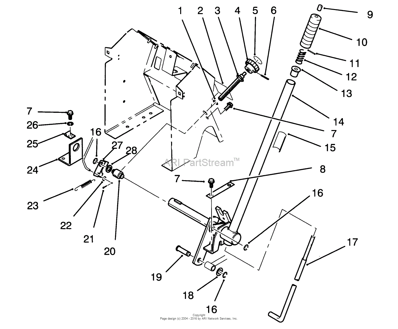 Toro 72040, 244-5 Yard Tractor, 1993 (SN 3900001-3999999) Parts Diagram ...