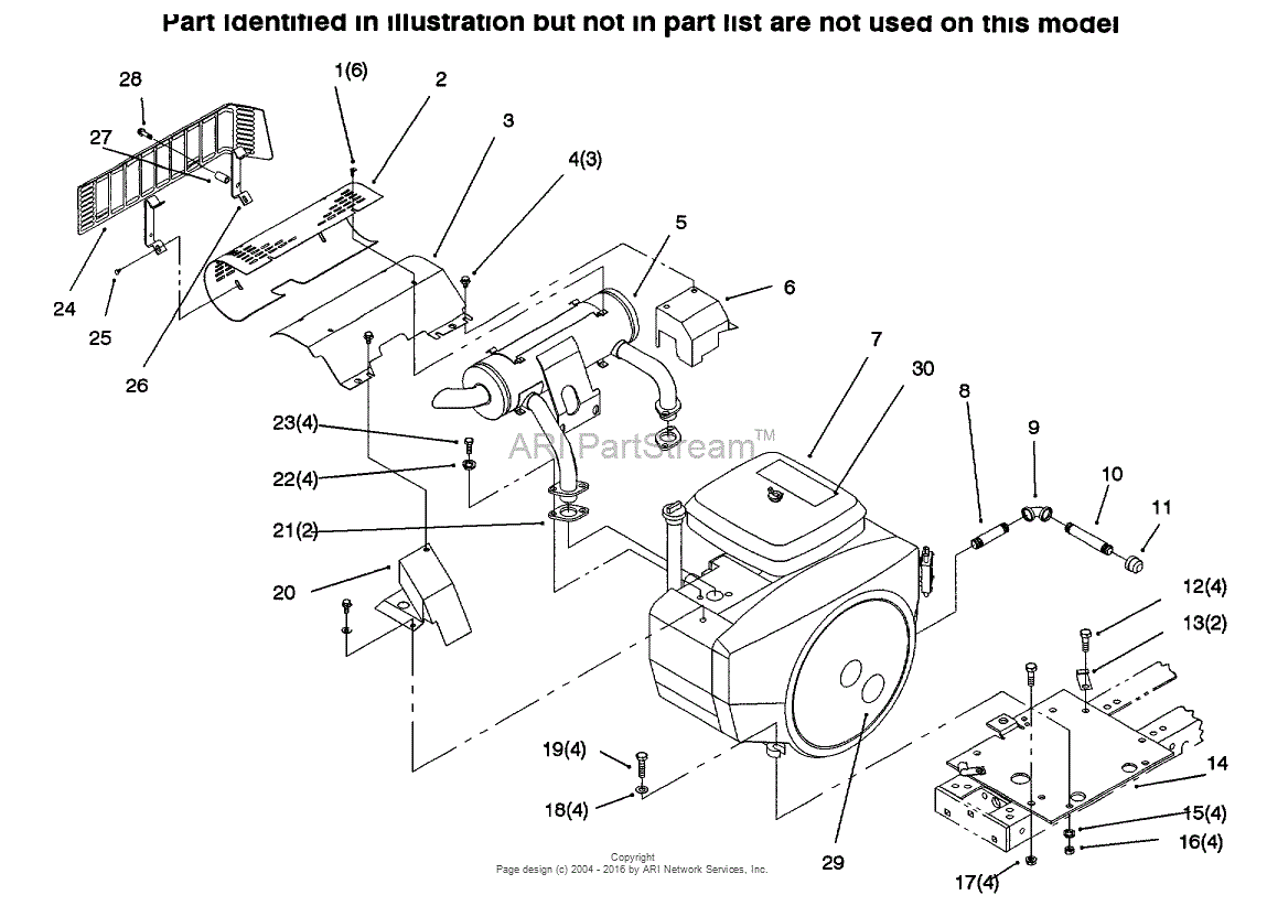 Toro 73423, 416-H Garden Tractor, 1996 (SN 6900001-6999999) Parts ...