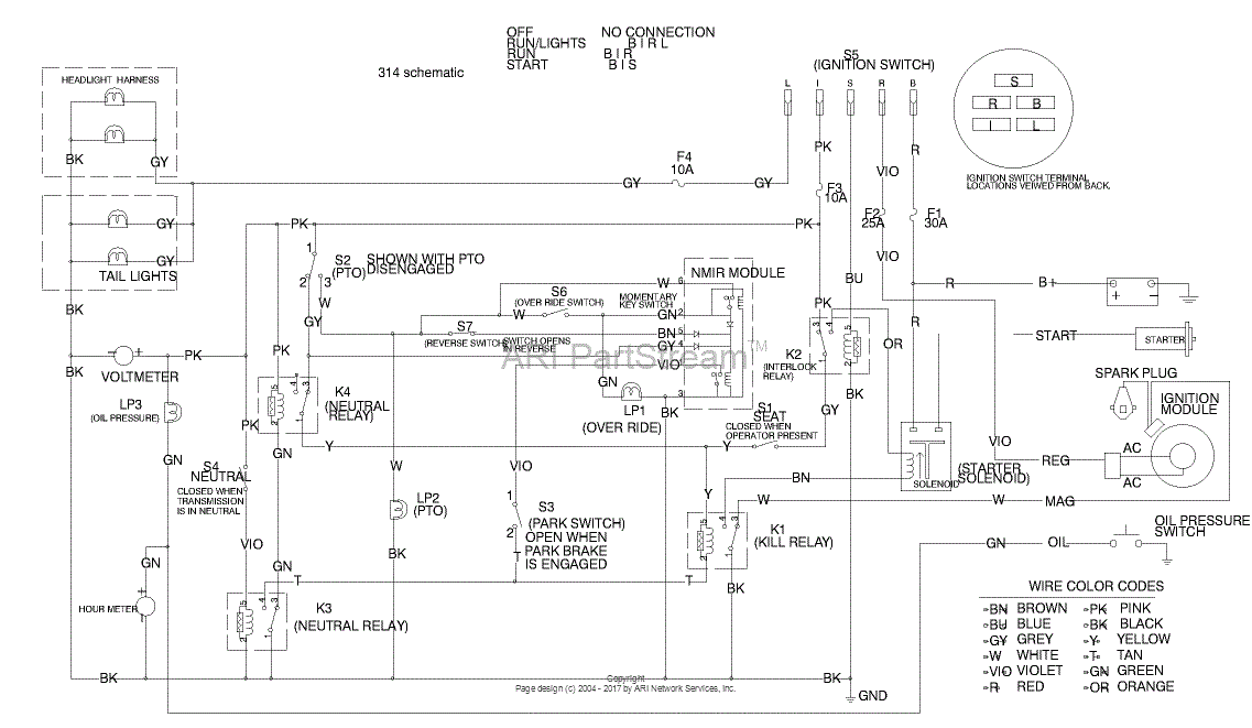 Toro 73449, 314-8 Garden Tractor, 2001 (SN 210000001-210999999) Parts ...