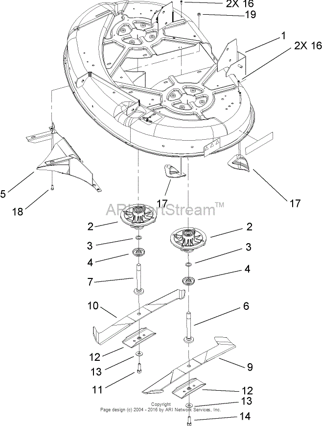 Toro timecutter 42 inch replacement outlet deck