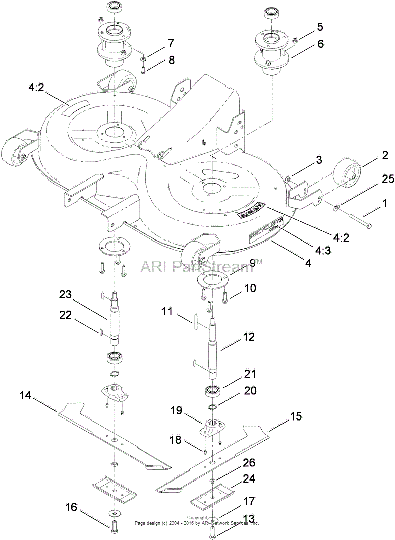 Toro 74593, DH 220 Lawn Tractor, 2010 (SN 310000001-310999999) Parts ...