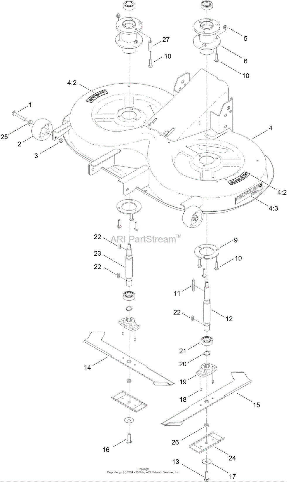 Toro 74593, Dh 220 Lawn Tractor, 2011 (sn 311000001-311000400) Parts 