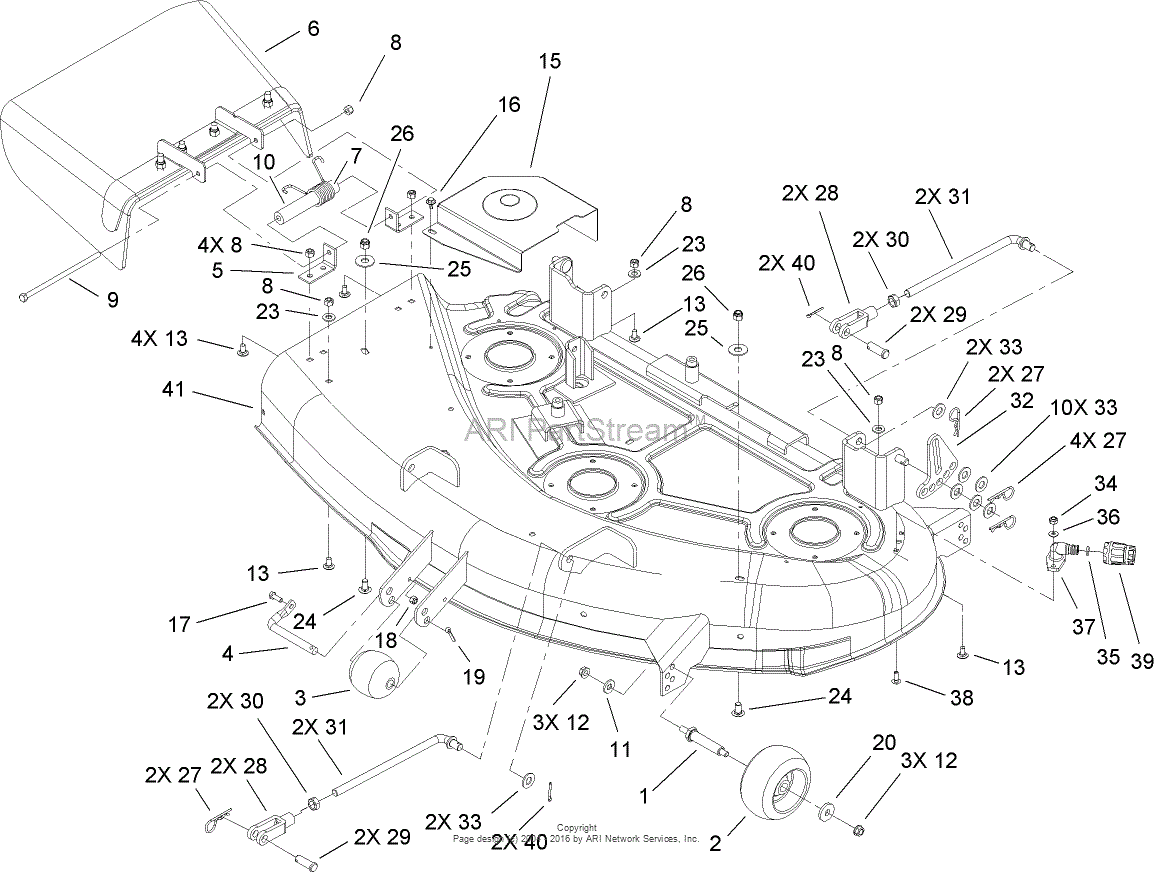 Toro 74603, TimeCutter ZX440 Riding Mower, 2006 (SN 260000001-260999999 ...